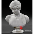 hand carved stone antinous bust statue